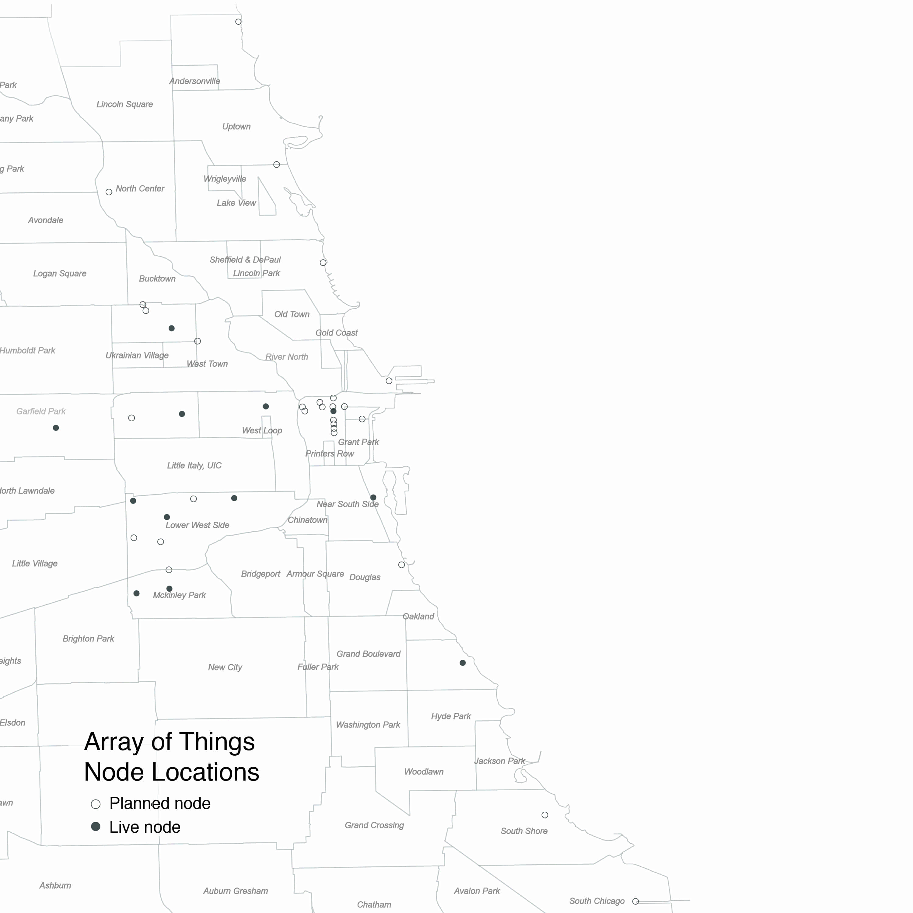 Map of Array of Things locations